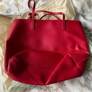 Brand New Red Leather Shoulder Bag